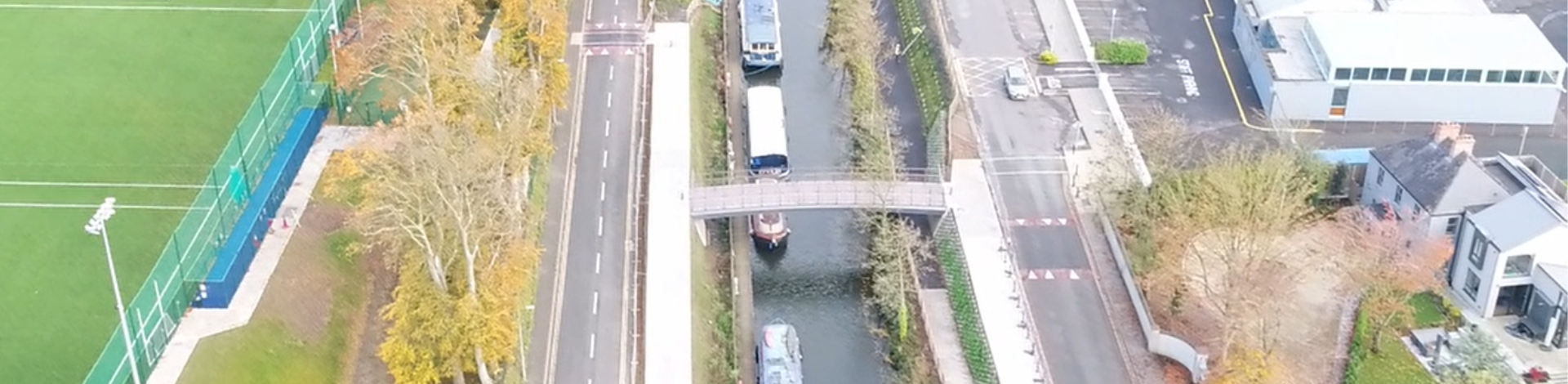 Project Profile header image of Grand Canal Greenway Phase 1 and 2 aerial view